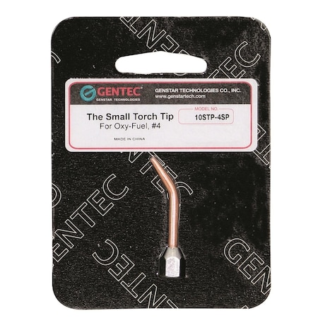 Gentec THE SMALL TORCH OXY-FUEL TIPS, Oxy-Fuel Tip#4, Small Torch 10STP-4SP